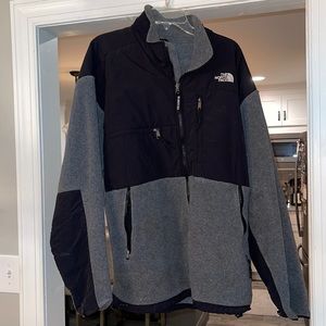 Gray/Black North Face jacket